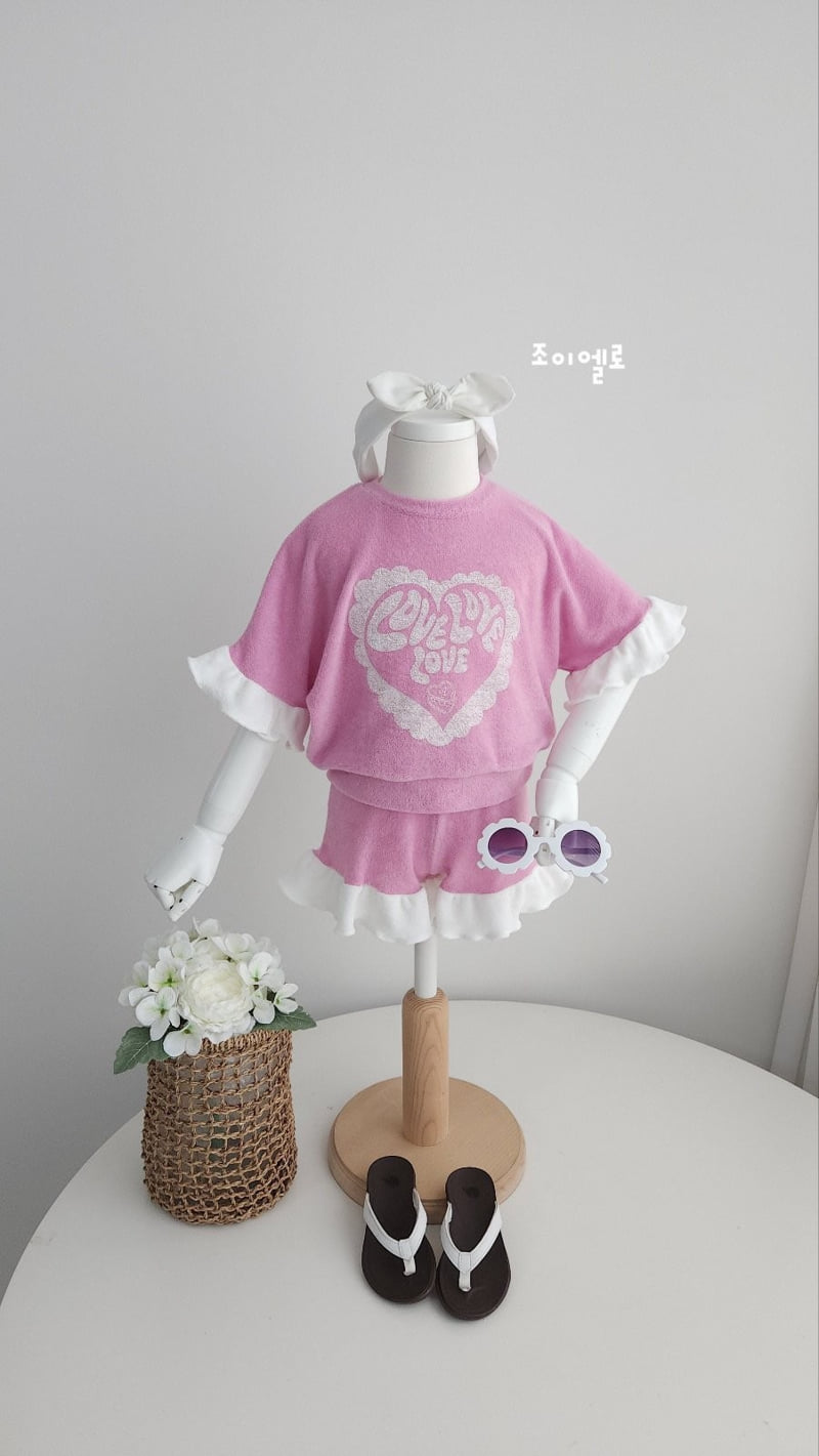 Joy Ello - Korean Children Fashion - #childofig - Towel Top Bottom Set - 2