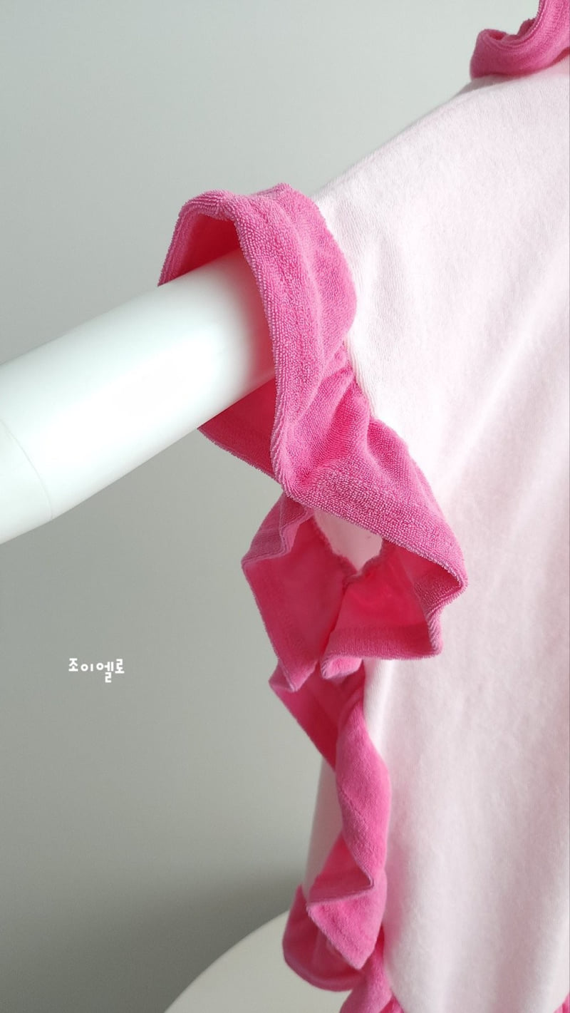 Joy Ello - Korean Children Fashion - #childofig - Ribbon Frill Towel Pancho - 4