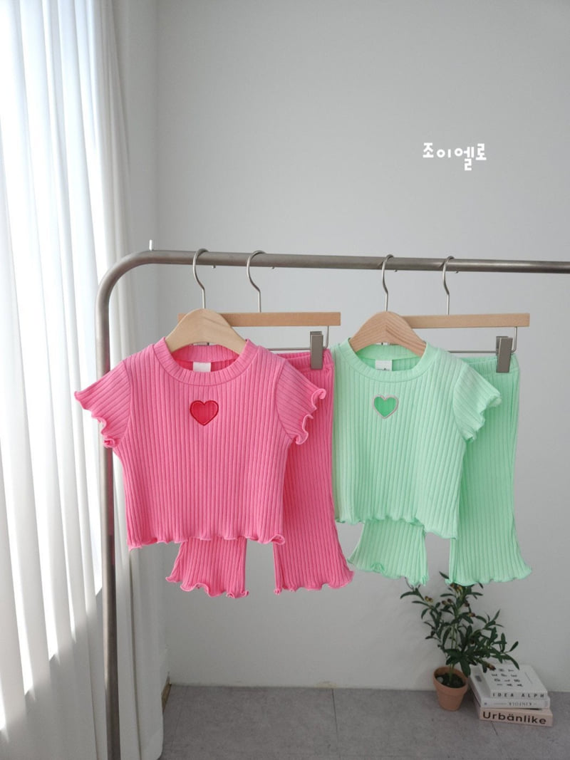 Joy Ello - Korean Children Fashion - #designkidswear - Punching Rib Top Bottom Set - 4