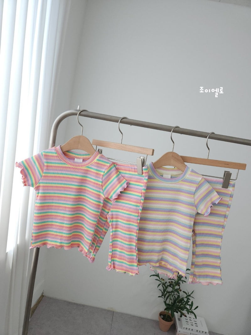 Joy Ello - Korean Children Fashion - #fashionkids - Rainbow Top Bottom Set - 6