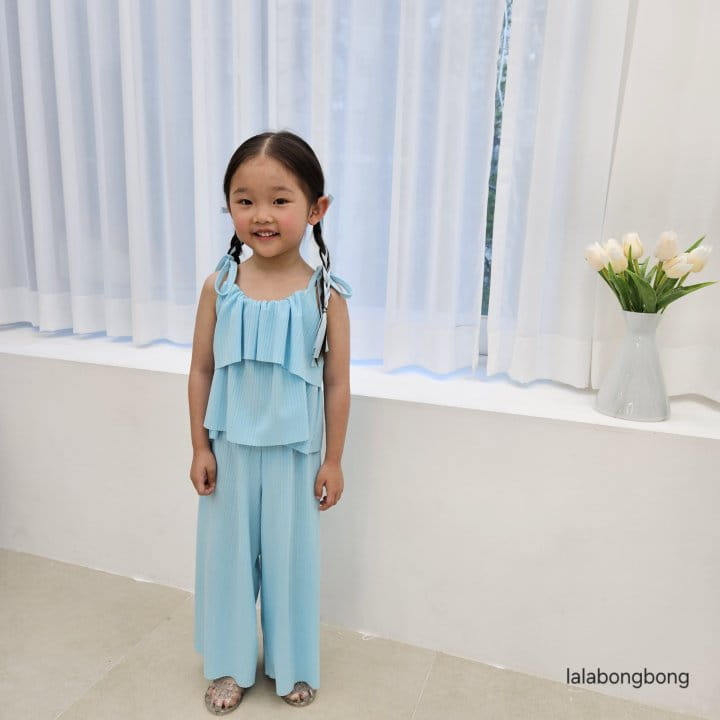 Lalabongbong - Korean Children Fashion - #discoveringself - Slush Top Bottom Set - 2