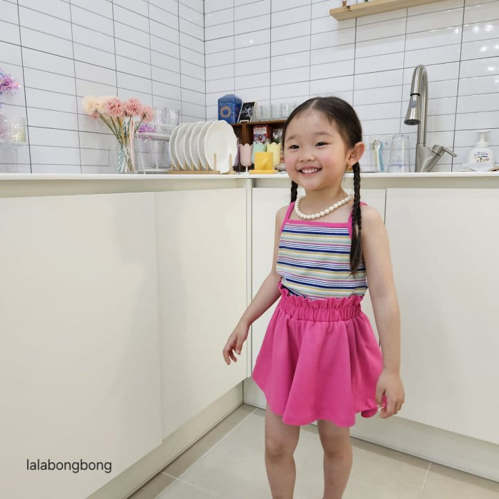 Lalabongbong - Korean Children Fashion - #fashionkids - Color String Sleeveless Top Bottom Set