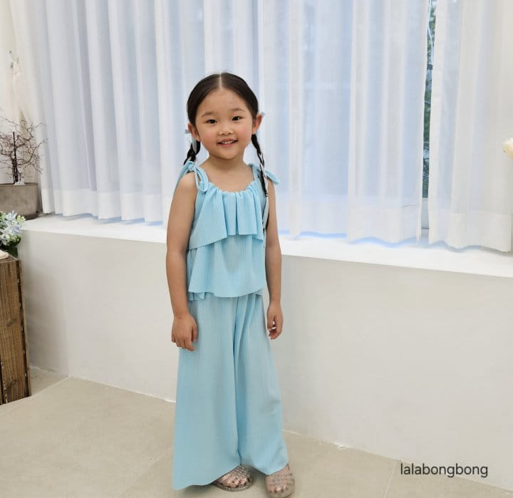 Lalabongbong - Korean Children Fashion - #fashionkids - Slush Top Bottom Set - 4