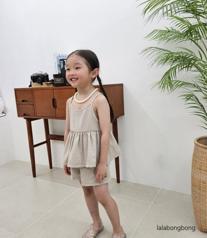 Lalabongbong - Korean Children Fashion - #kidsshorts - Basic Top Bottom Set - 3