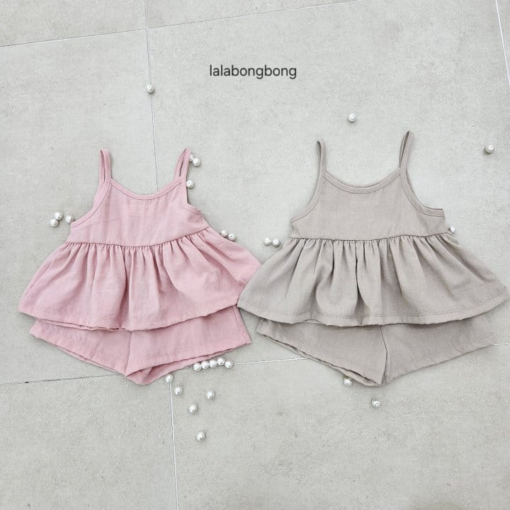 Lalabongbong - Korean Children Fashion - #kidsshorts - Basic Top Bottom Set - 4