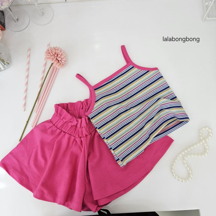 Lalabongbong - Korean Children Fashion - #magicofchildhood - Color String Sleeveless Top Bottom Set - 7