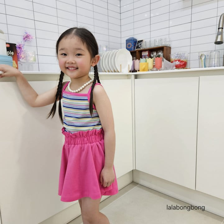 Lalabongbong - Korean Children Fashion - #prettylittlegirls - Color String Sleeveless Top Bottom Set - 9