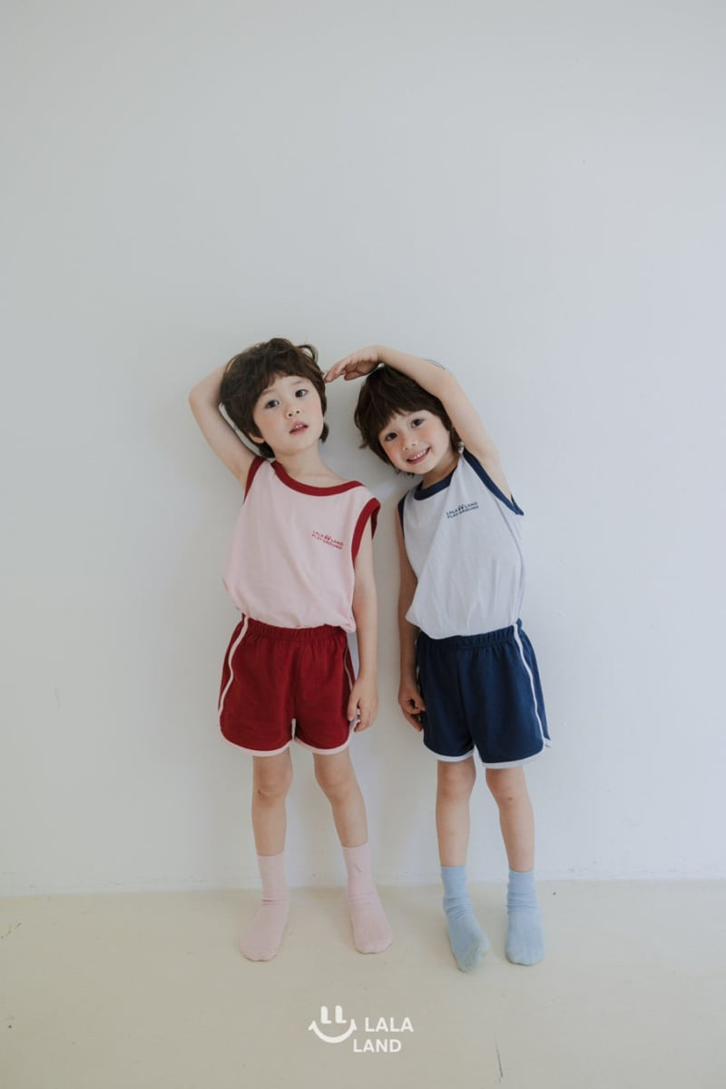 Lalaland - Korean Children Fashion - #designkidswear - Piping Sleeveless Set - 8