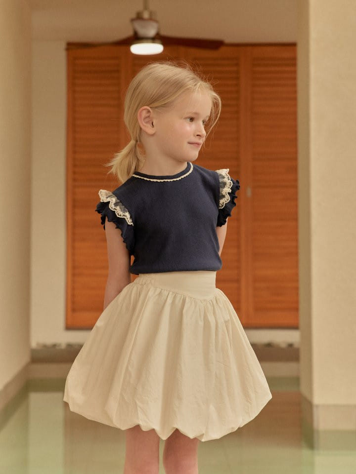 Lolobole - Korean Children Fashion - #Kfashion4kids - Frizzy Frill Sleeveless Tee - 9