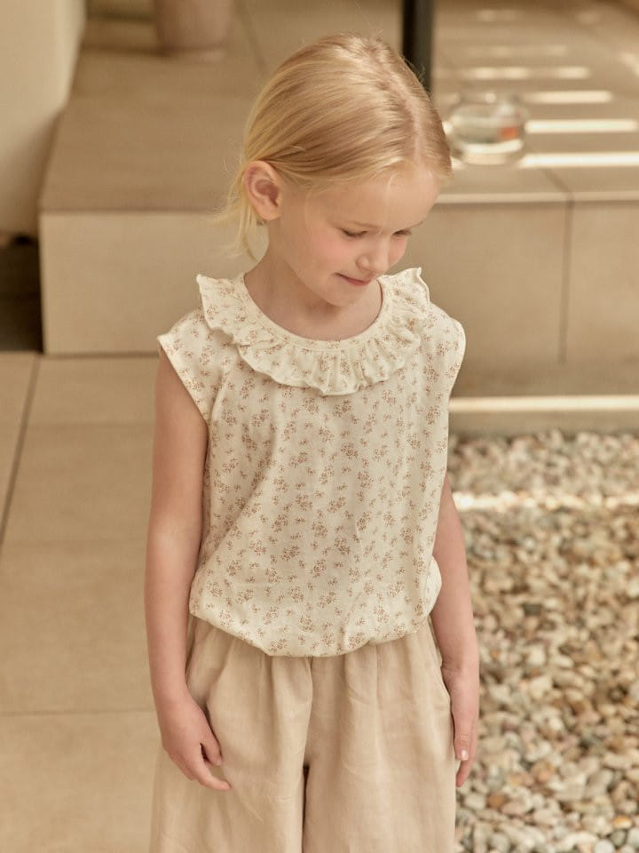 Lolobole - Korean Children Fashion - #Kfashion4kids - Margaret Frill Sleeveless Tee - 3