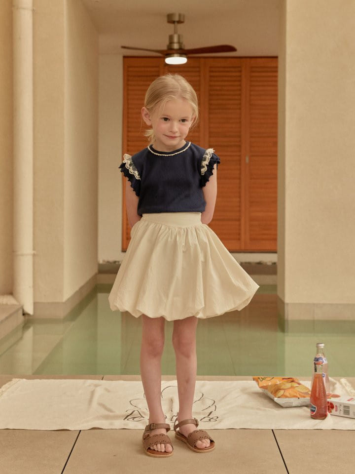 Lolobole - Korean Children Fashion - #childofig - Frizzy Frill Sleeveless Tee