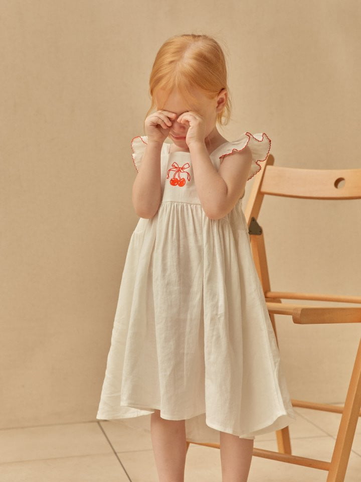 Lolobole - Korean Children Fashion - #designkidswear - Cherry Top Dress - 3