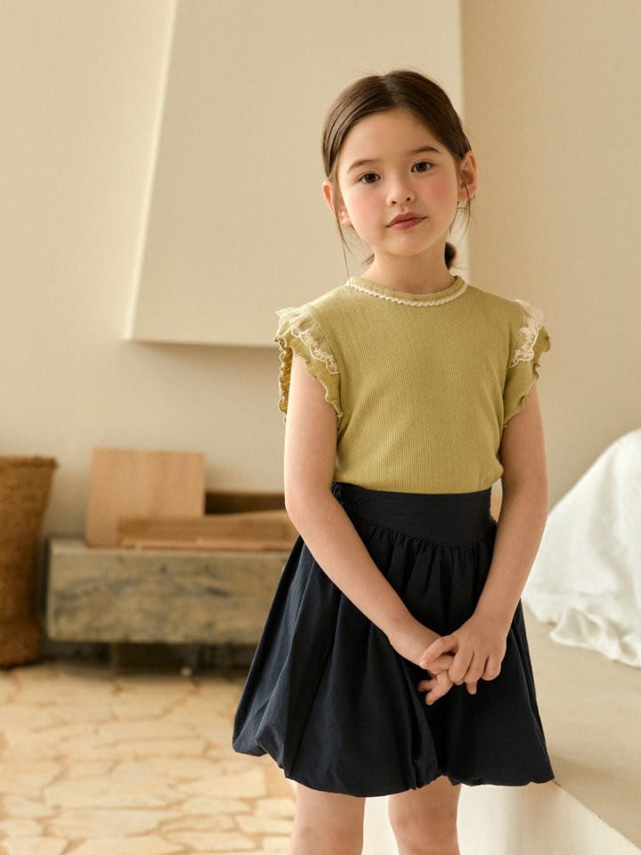 Lolobole - Korean Children Fashion - #designkidswear - Frizzy Frill Sleeveless Tee - 4