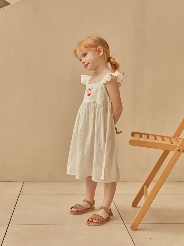 Lolobole - Korean Children Fashion - #designkidswear - Cherry Top Dress - 4