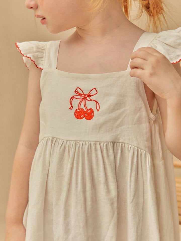 Lolobole - Korean Children Fashion - #fashionkids - Cherry Top Dress - 5