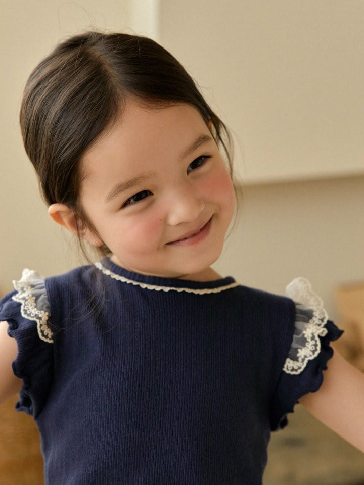 Lolobole - Korean Children Fashion - #littlefashionista - Frizzy Frill Sleeveless Tee - 10