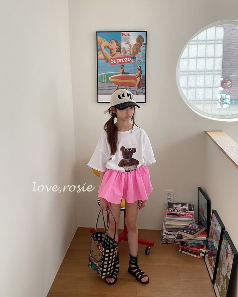 Love Rosie - Korean Children Fashion - #childrensboutique - Bear Lace Boxy Tee - 8