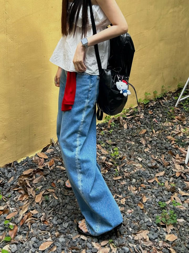 Made - Korean Women Fashion - #momslook - Bird Denim Pants - 4