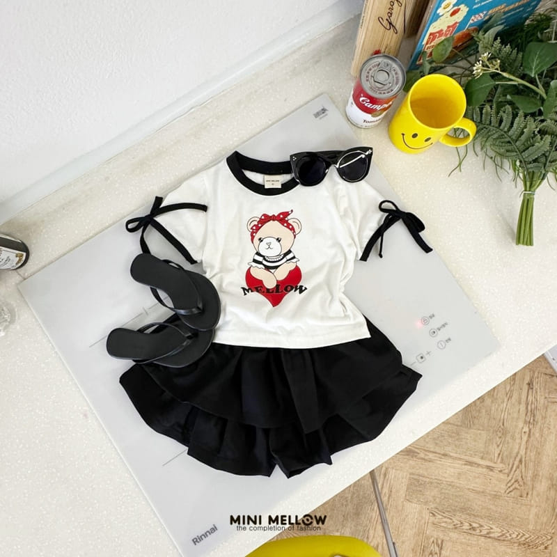 Mini mellow - Korean Children Fashion - #kidzfashiontrend - Bear Ribbon Tee - 4