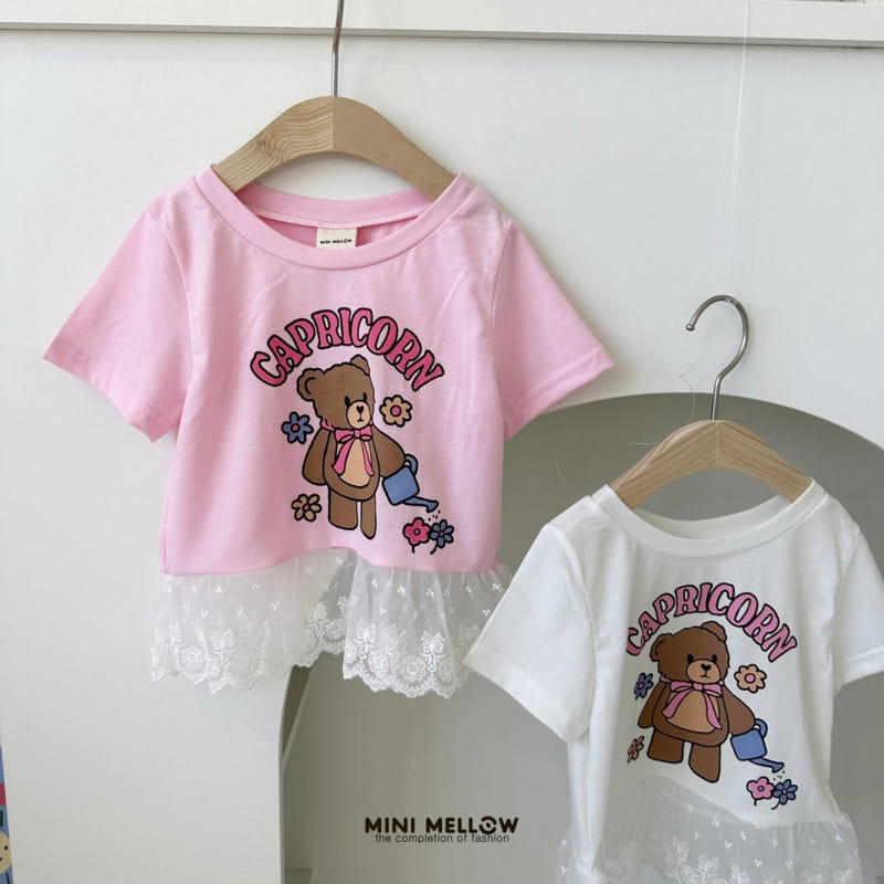 Mini mellow - Korean Children Fashion - #minifashionista - Bear Lace Tee - 8