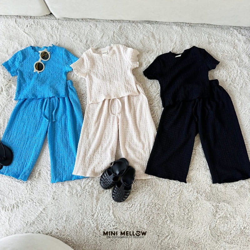 Mini mellow - Korean Children Fashion - #prettylittlegirls - Pleats Top Bottom Set