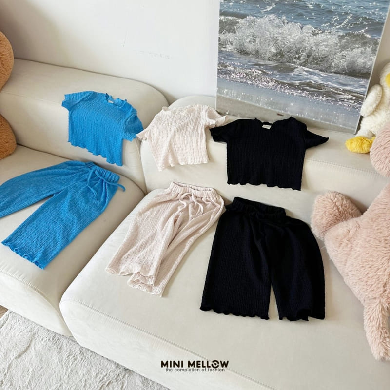 Mini mellow - Korean Children Fashion - #todddlerfashion - Pleats Top Bottom Set - 2