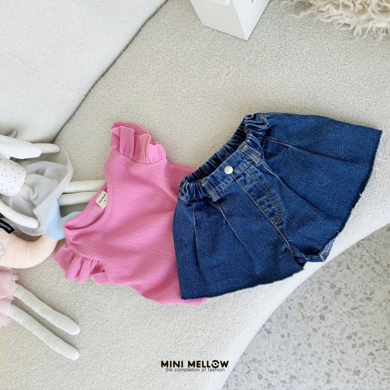 Mini mellow - Korean Children Fashion - #toddlerclothing - Denim Half Pants - 6