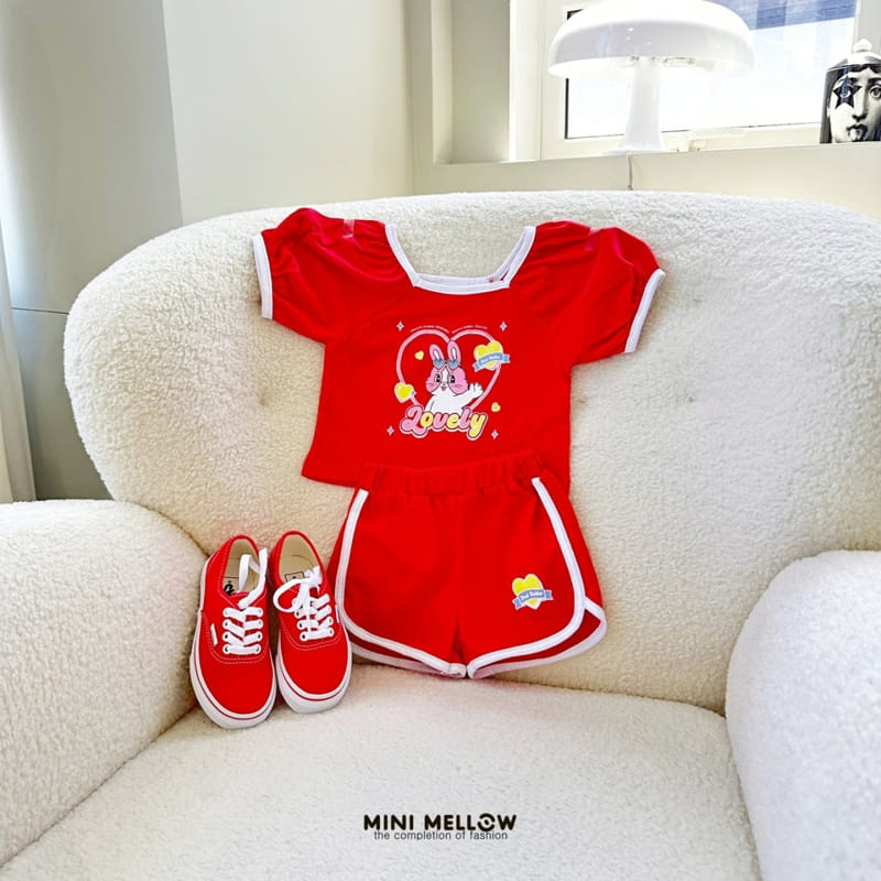 Mini mellow - Korean Children Fashion - #todddlerfashion - Bunny Square Top Bottom Set - 4