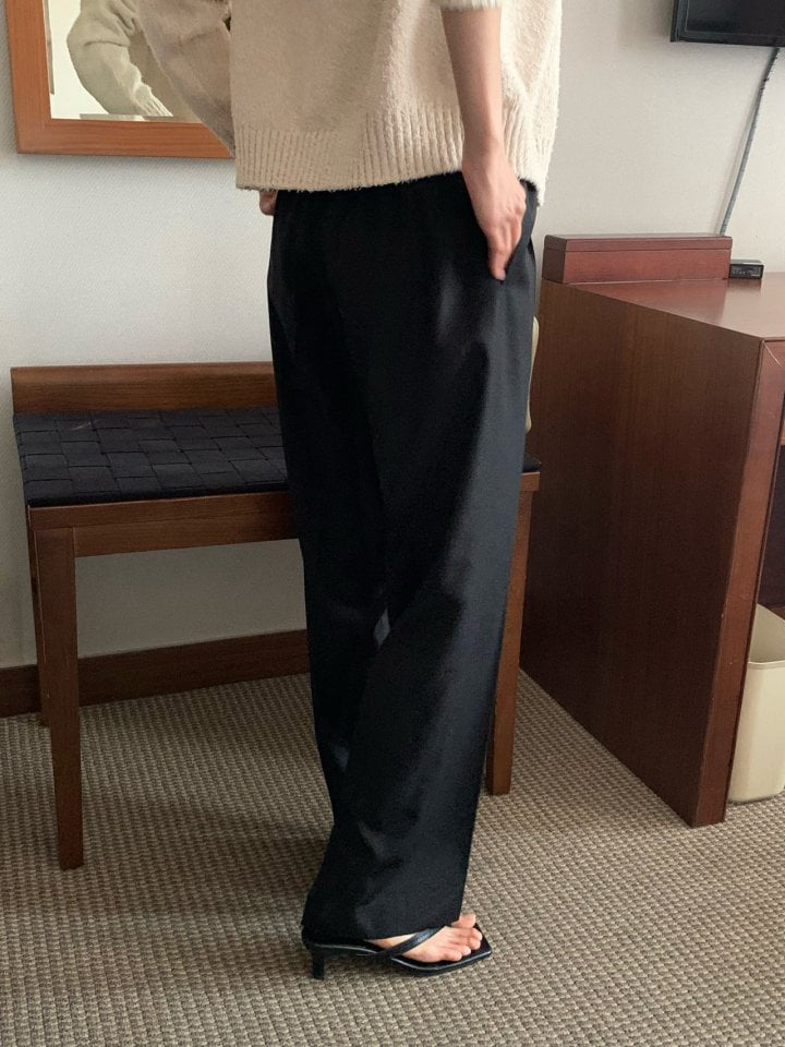 Moani - Korean Women Fashion - #momslook - Summer Wool Band Wide Pants - 6