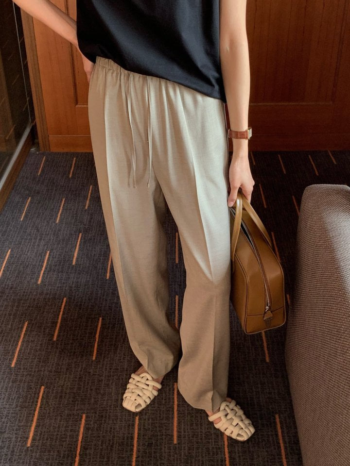 Moani - Korean Women Fashion - #momslook - Summer Wool Band Wide Pants - 8