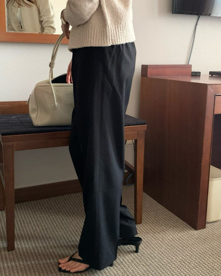 Moani - Korean Women Fashion - #womensfashion - Summer Wool Band Wide Pants - 5