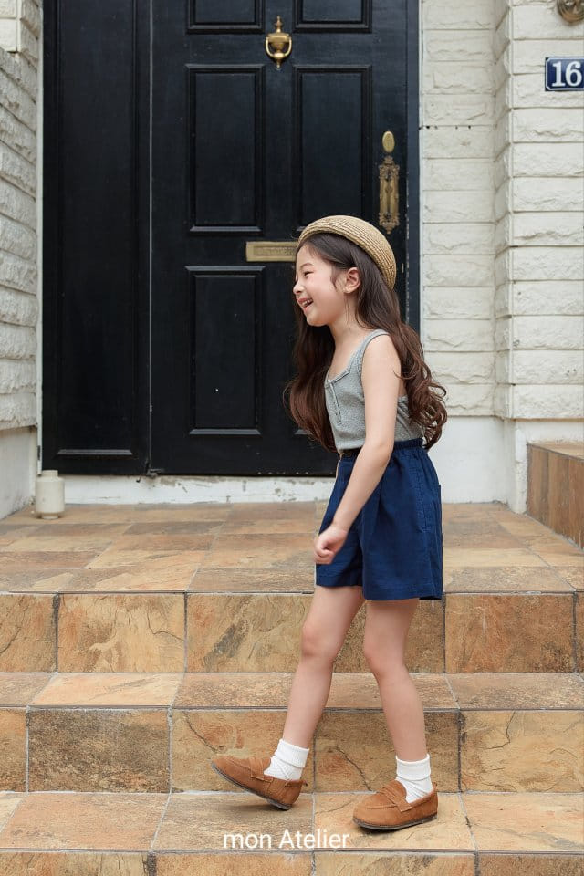 Mon Atelier - Korean Children Fashion - #Kfashion4kids - Square Button Sleeveless Tee - 6