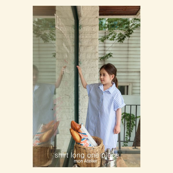 Mon Atelier - Korean Children Fashion - #childofig - Shirt Long One-Piece - 2