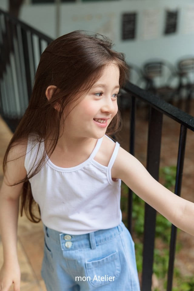 Mon Atelier - Korean Children Fashion - #childofig - Unbalance Sleeveless Tee - 10