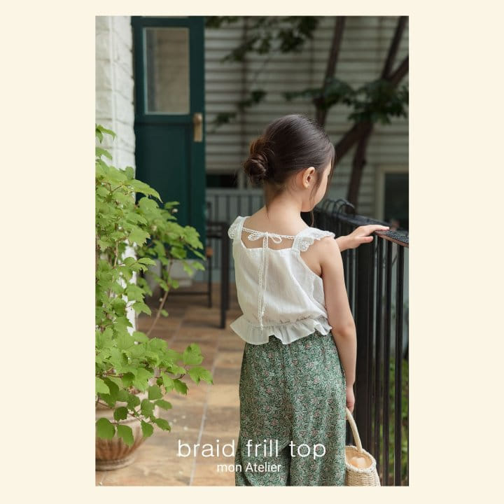 Mon Atelier - Korean Children Fashion - #magicofchildhood - Frill Sleeveless Tee - 2