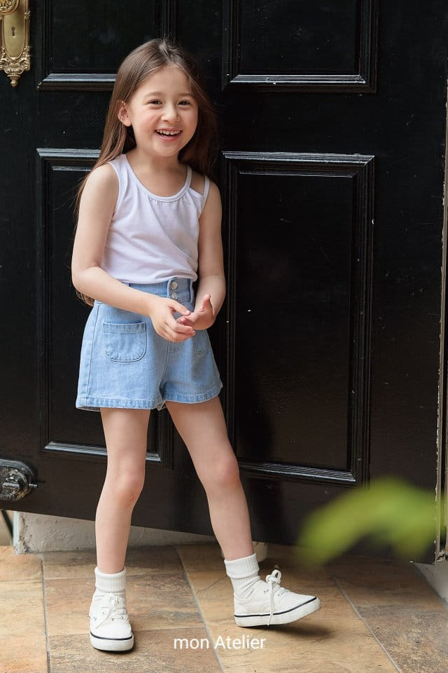 Mon Atelier - Korean Children Fashion - #minifashionista - Unbalance Sleeveless Tee - 8