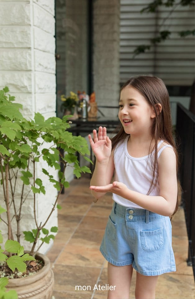 Mon Atelier - Korean Children Fashion - #prettylittlegirls - Unbalance Sleeveless Tee - 9