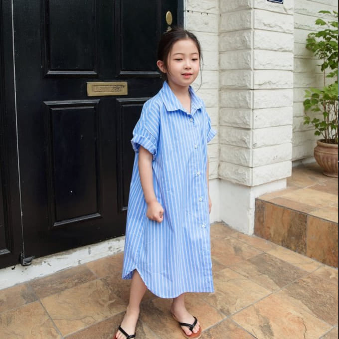 Mon Atelier - Korean Children Fashion - #stylishchildhood - Shirt Long One-Piece