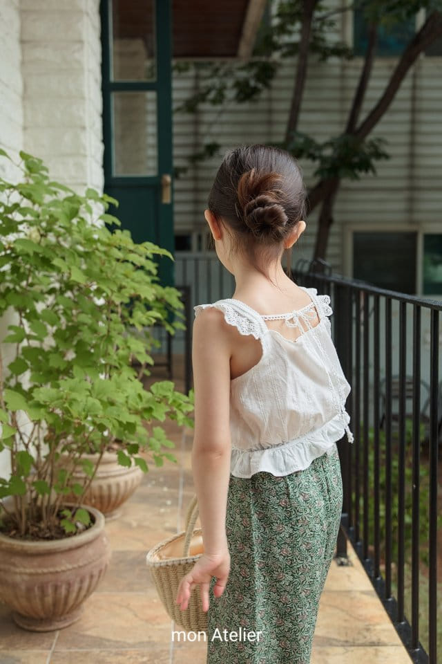 Mon Atelier - Korean Children Fashion - #todddlerfashion - Frill Sleeveless Tee - 5