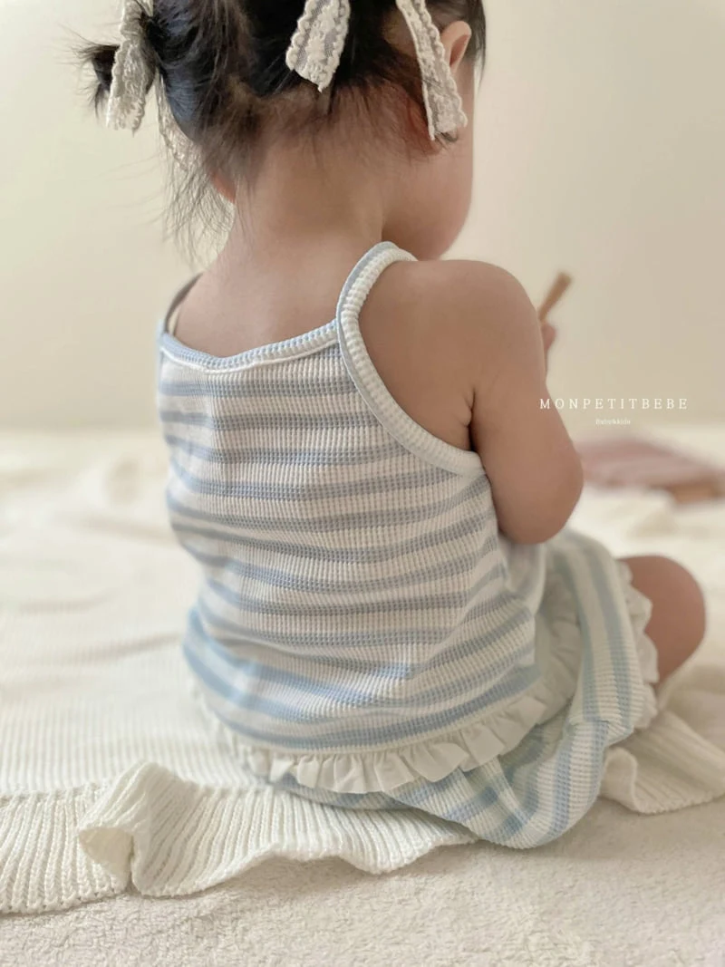Mon Petit Bebe - Korean Baby Fashion - #babygirlfashion - Baby Lauren Waffle Set - 3