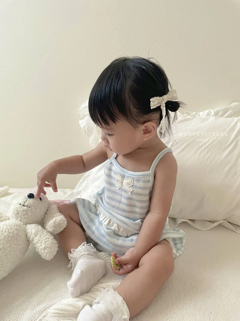 Mon Petit Bebe - Korean Baby Fashion - #babyootd - Baby Lauren Waffle Set - 6
