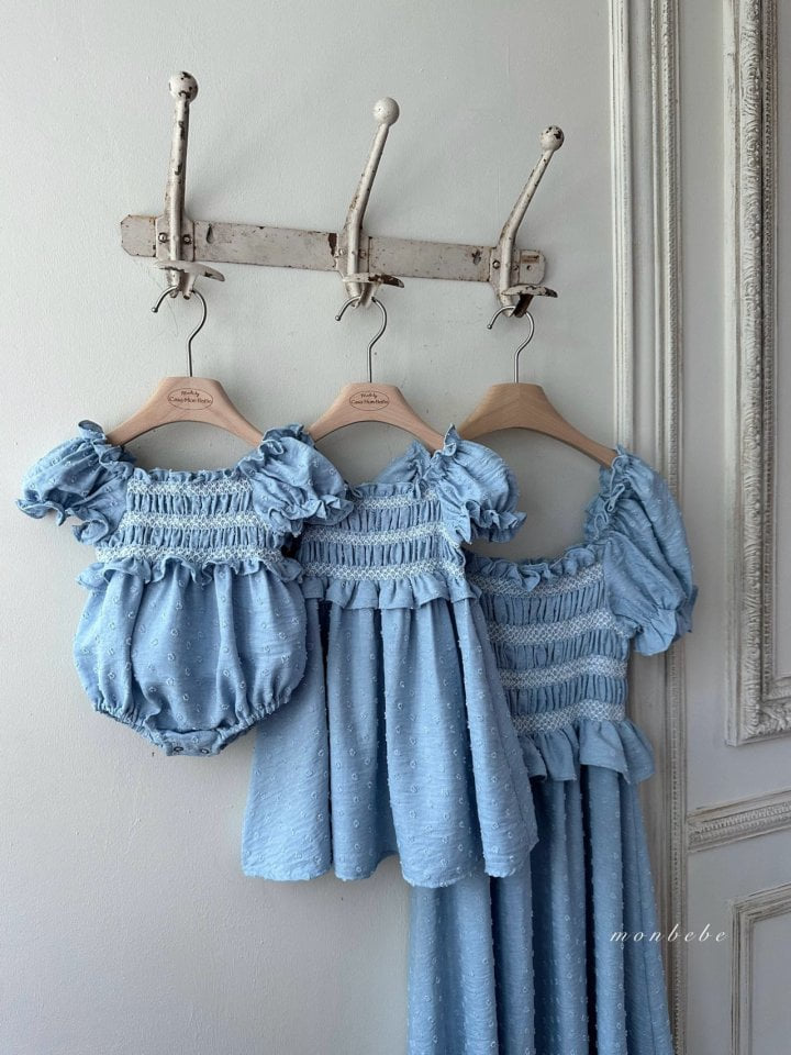 Monbebe - Korean Baby Fashion - #babyoninstagram - Melly Smocked Bodysuit - 3