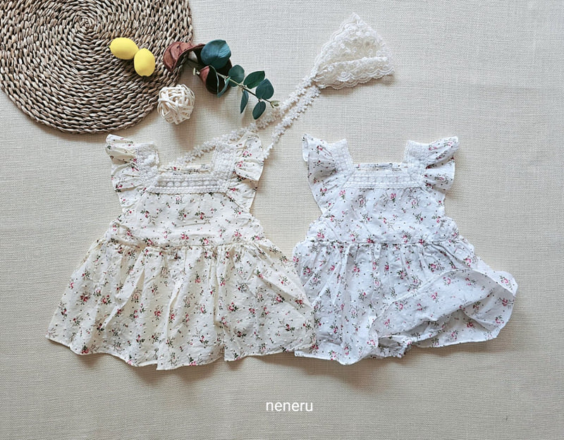 Neneru - Korean Baby Fashion - #babyclothing - Flower Bodysuit