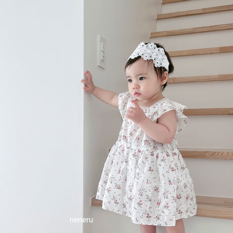 Neneru - Korean Baby Fashion - #babyootd - Flower Bodysuit - 7