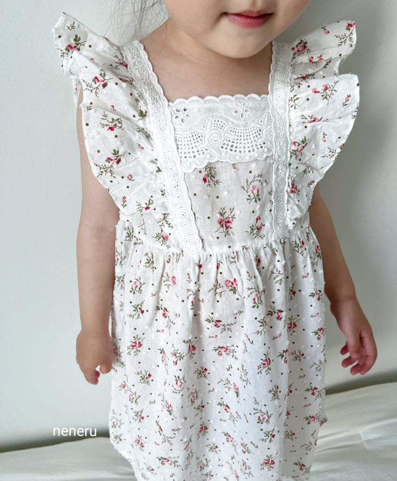 Neneru - Korean Children Fashion - #littlefashionista - Flower One-piece - 7