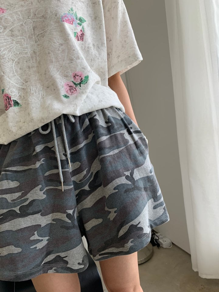 Neroli36 - Korean Women Fashion - #momslook - Camo Half Pants - 8