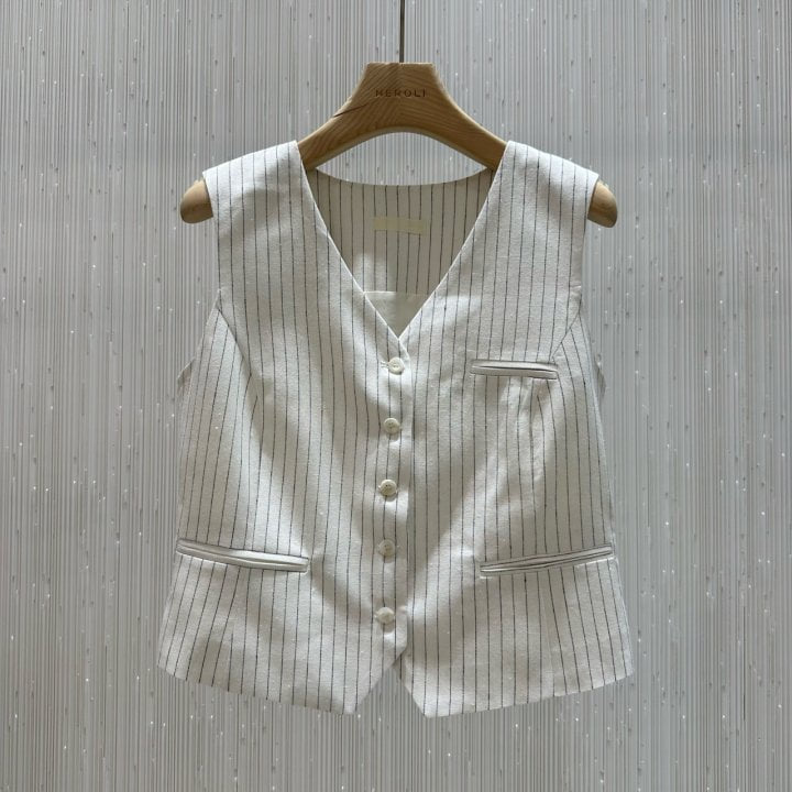 Neroli36 - Korean Women Fashion - #womensfashion - H Stripe Vest