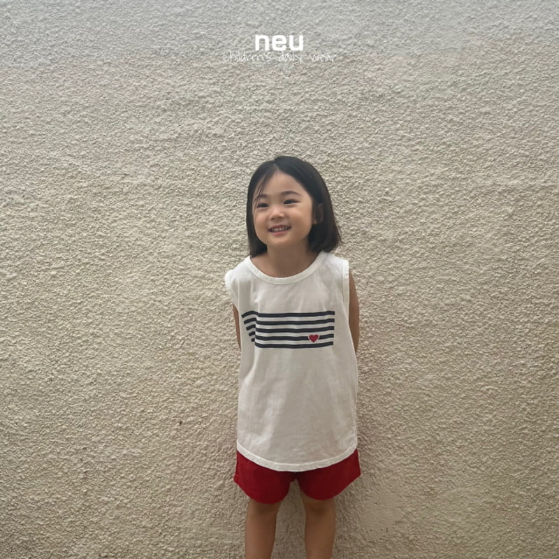 Neu - Korean Children Fashion - #kidsshorts - Saint Sleeveless Tee - 5