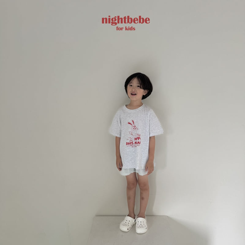 Night Bebe - Korean Children Fashion - #childrensboutique - Happy Rabbit Tee - 6