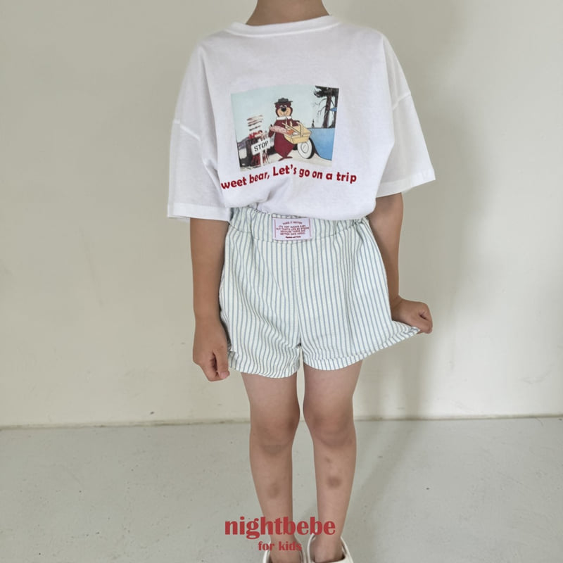 Night Bebe - Korean Children Fashion - #kidsshorts - Sweet Bear Tee - 11